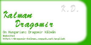kalman dragomir business card